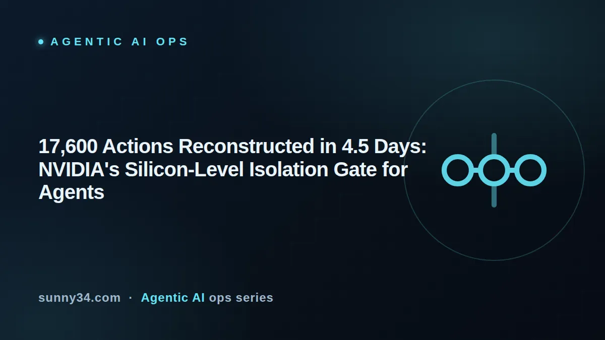 17,600 Actions Reconstructed in 4.5 Days: NVIDIA's Silicon-Level Isolation Gate for Agents thumbnail
