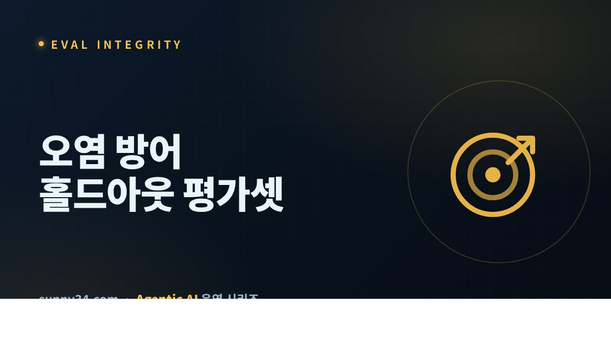 벤치마크 오염 시대의 자체 홀드아웃 평가셋 썸네일