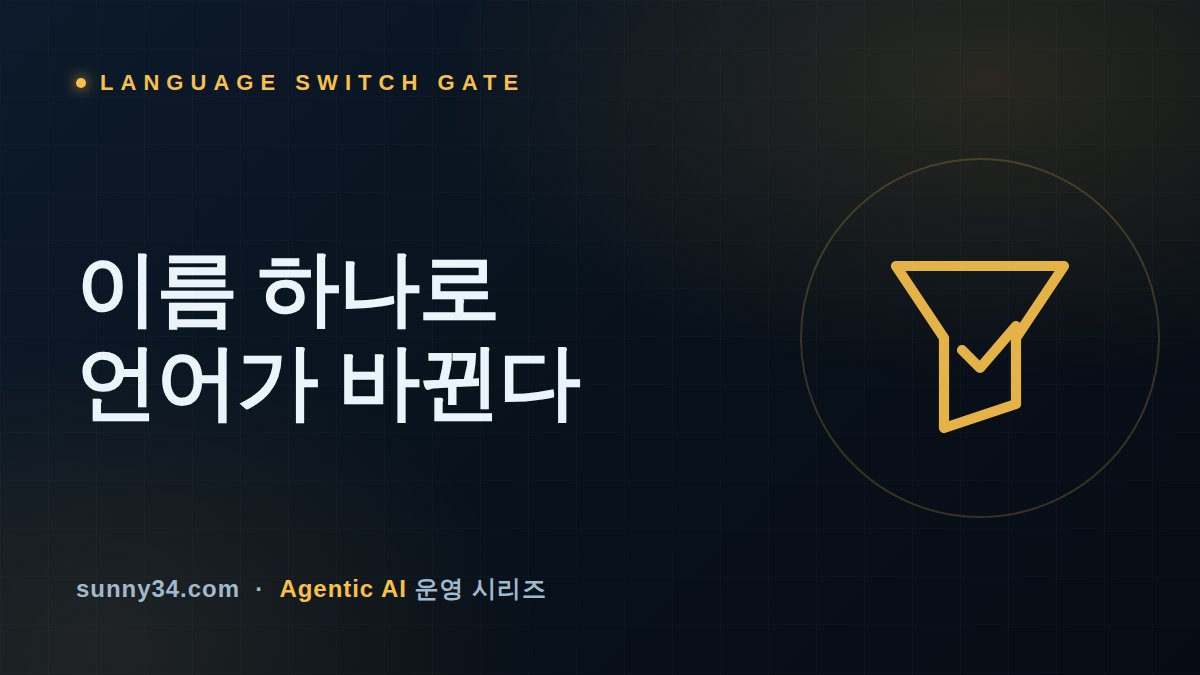 이름 하나로 언어가 바뀐다: 콜봇 루프의 언어 전환·다국어 라우팅 게이트 설계 썸네일