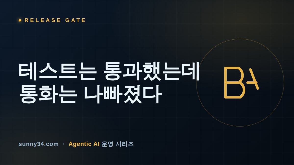테스트는 통과했는데 통화가 나빠졌다: 콜봇 루프 변경이 요구하는 회귀·섀도우 배포 게이트 설계 썸네일
