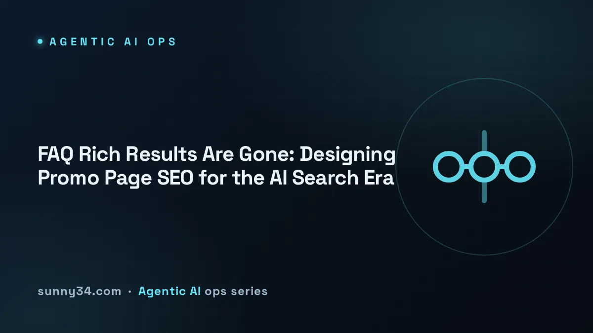 FAQ Rich Results Are Gone: Promo Page SEO Design thumbnail