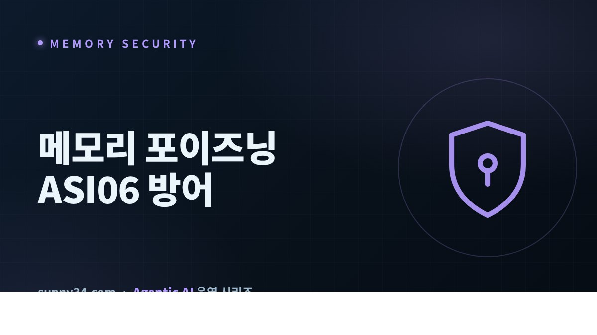 메모리 포이즈닝과 OWASP ASI06 방어 썸네일