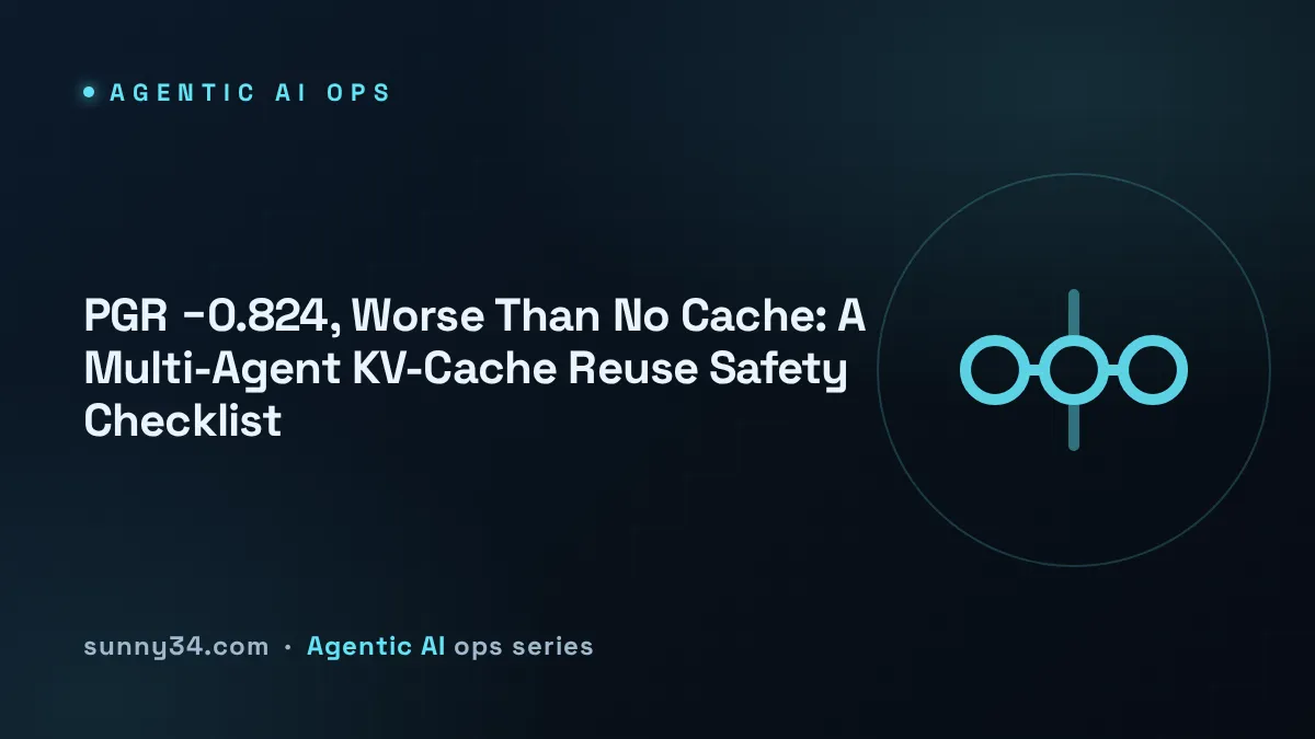 PGR −0.824, Worse Than No Cache: A Multi-Agent KV-Cache Reuse Safety Checklist thumbnail