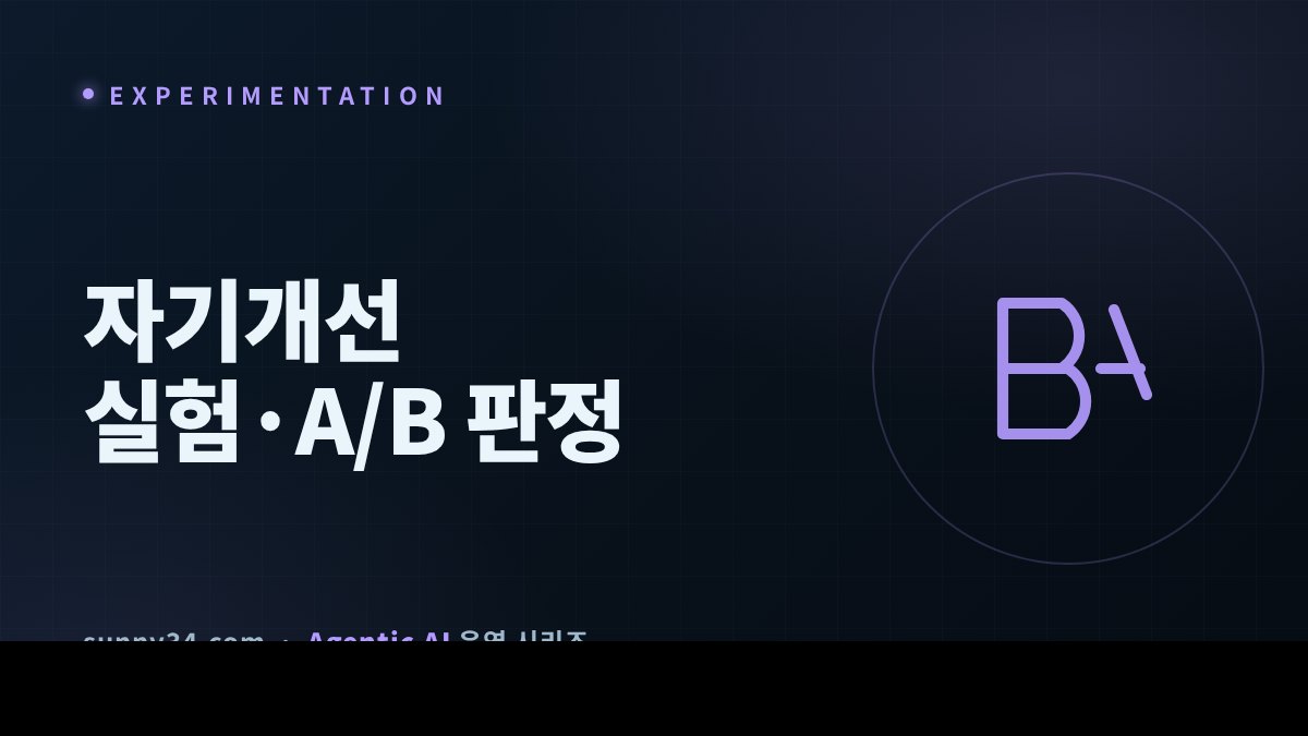 자기개선 실험 관리와 A/B 판정 썸네일
