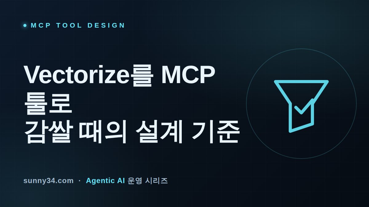 검색이 함수 호출이 될 때: Vectorize를 MCP 툴로 감싸는 설계·실패·운영 기준 썸네일